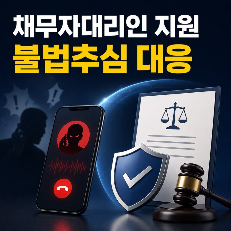 채무자대리인 무료지원으로 불법추심에 대응하는 안내 이미지